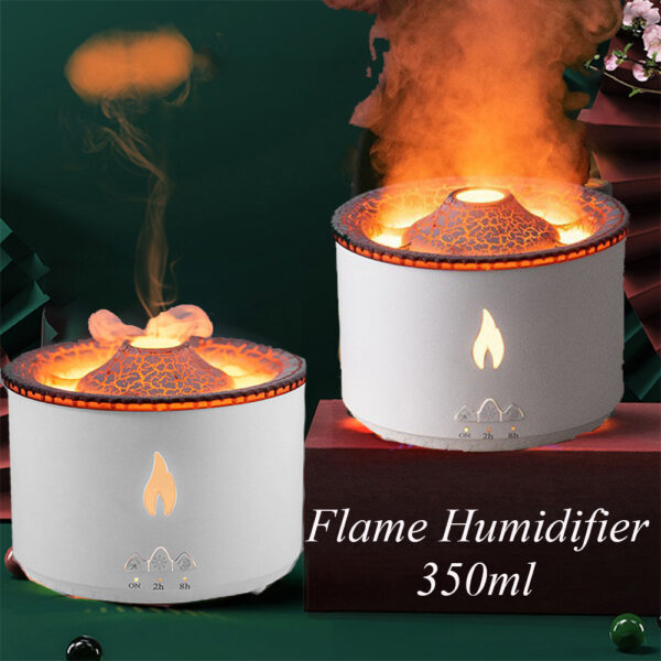 New Creative Ultrasonic Jellyfish Air Flame Humidifier - Image 8