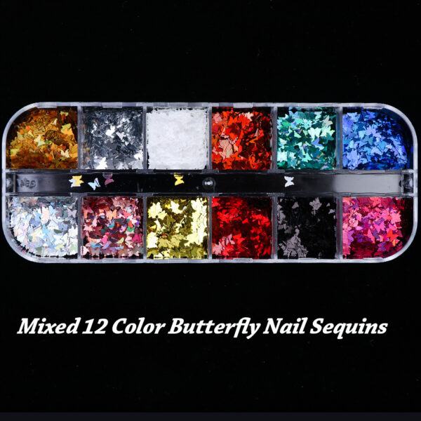 Symphony butterfly sequin nail decoration - Image 4