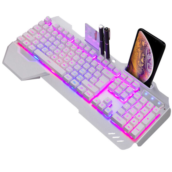 Wired Gaming Keyboard: Ergonomic Design, RGB Backlight, & Phone Holder - Image 9