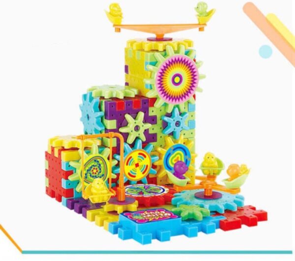 Educational 3D Building Kits: Kids' Electric Gears Plastic Brick Blocks - Image 6