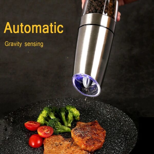 Electric Gravity Salt & Pepper Adjustable Grinder