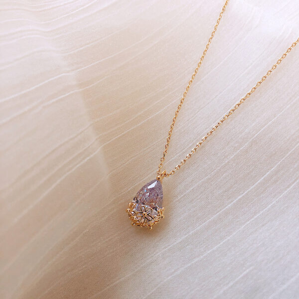 Water Drop Crystal Pendant Necklace