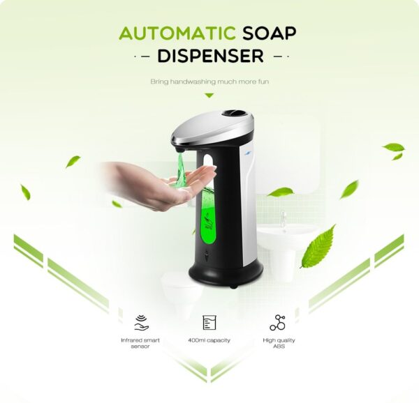 Touchless Smart Sensor Liquid Soap Dispenser, 400 ml