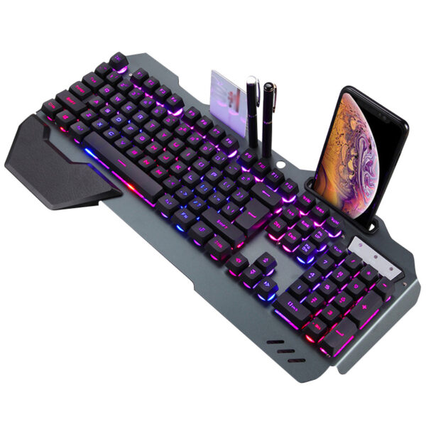 Wired Gaming Keyboard: Ergonomic Design, RGB Backlight, & Phone Holder - Image 4