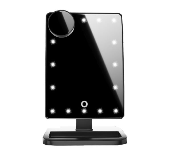 Touch Screen Makeup Mirror With 20 LED Light and Bluetooth Music Speaker - Image 5