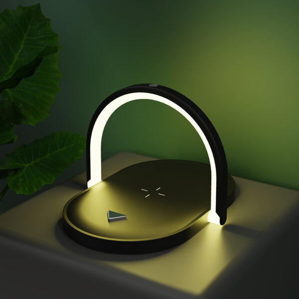 Stonego Foldable Wireless Charging Station: Enjoy fast 15W wireless charging, a convenient LED night light, and space-saving 3-in-1 design. - Image 2