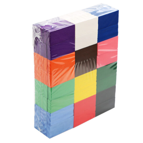 Rainbow Wooden Dominoes: A Colorful Building Toy for Kids - Image 2