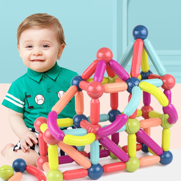 Develop Creativity & Fine Motor Skills with Magnetic Building Blocks