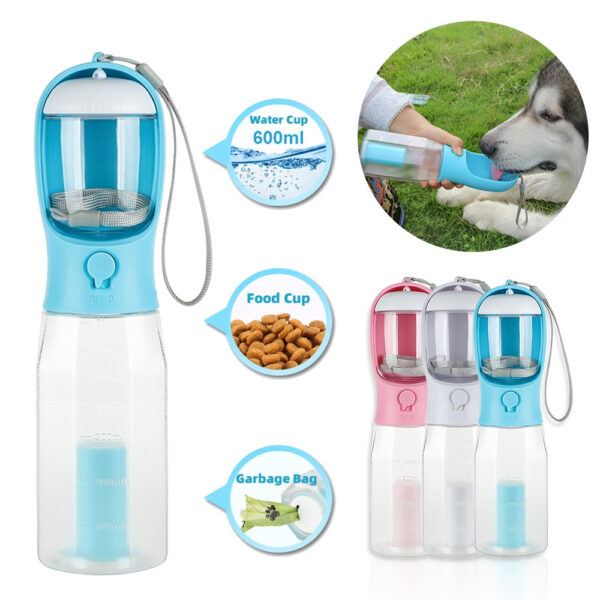 3-in-1 Portable, Leakproof, Multifunctional Dog Water Bottle