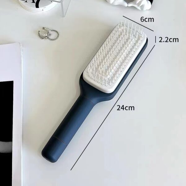 New 4-in-1 Self-Cleaning Anti-Static Massage Hair Brush - Image 5