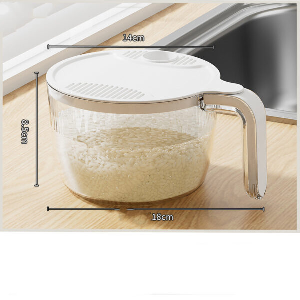 Multipurpose Kitchen Drainage Basin for Washing Rice, Fruits, and Vegetables. - Image 2