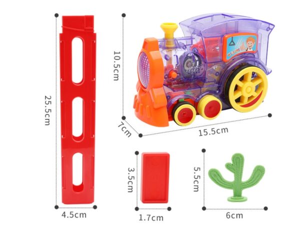 Electric Train Toy with Automatic Release, Domino Effect, and Building Blocks - Image 8