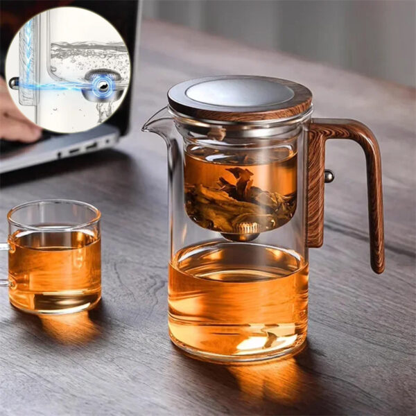 One-Click Magnetic Glass Tea Pot