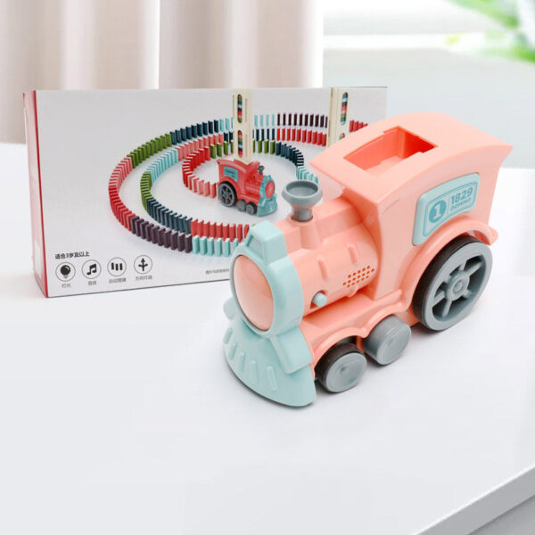 Electric Train Toy with Automatic Release, Domino Effect, and Building Blocks - Image 7