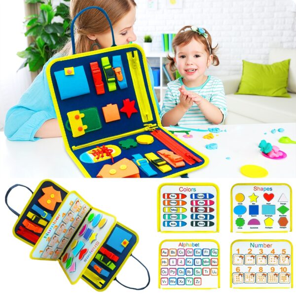 Early Learning Busy Board: Develop Fine Motor Skills with Dressing & Buttoning Activities