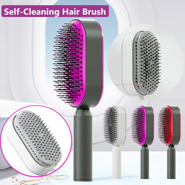 Self-cleaning, Anti-Static Hair Brush