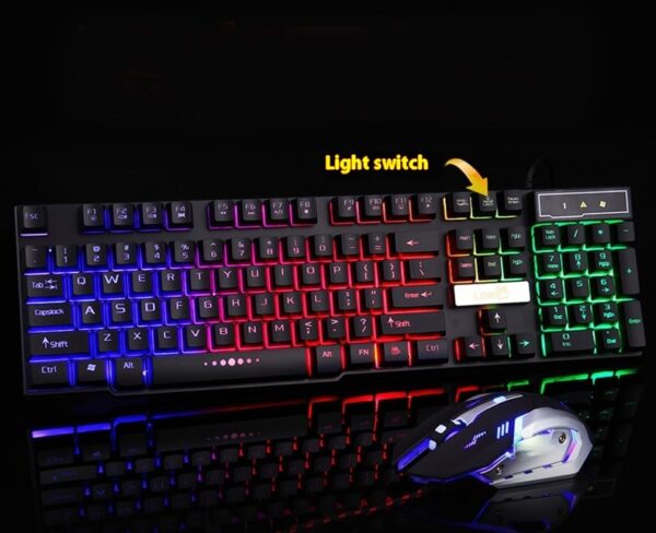 RGB gaming keyboard with illuminated USB cable - Image 3