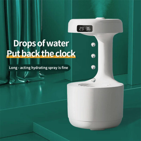 Bedroom Anti-Gravity Humidifier With Clock - Image 6