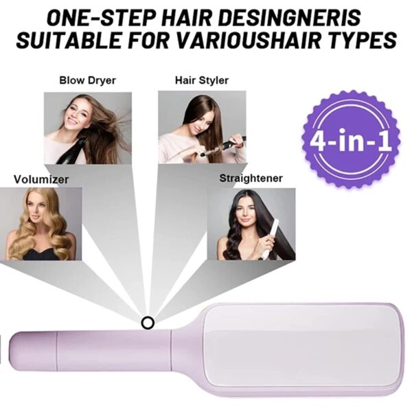 New 4-in-1 Self-Cleaning Anti-Static Massage Hair Brush - Image 7