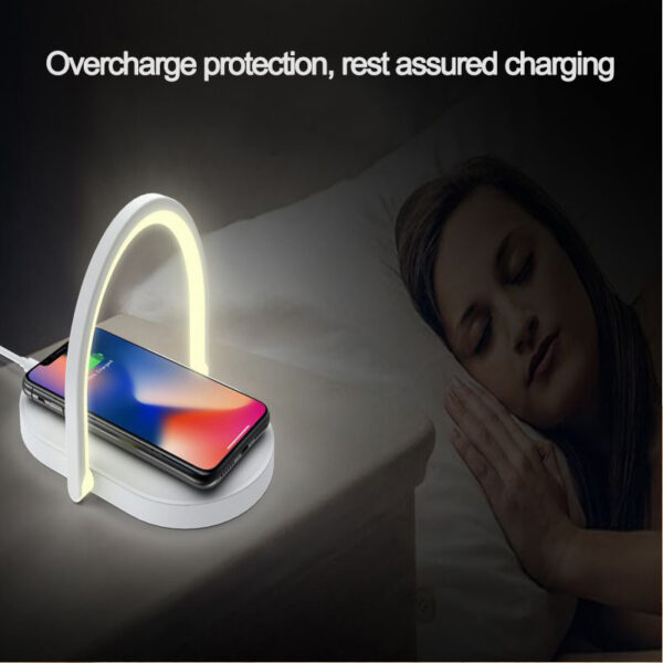 Stonego Foldable Wireless Charging Station: Enjoy fast 15W wireless charging, a convenient LED night light, and space-saving 3-in-1 design. - Image 3