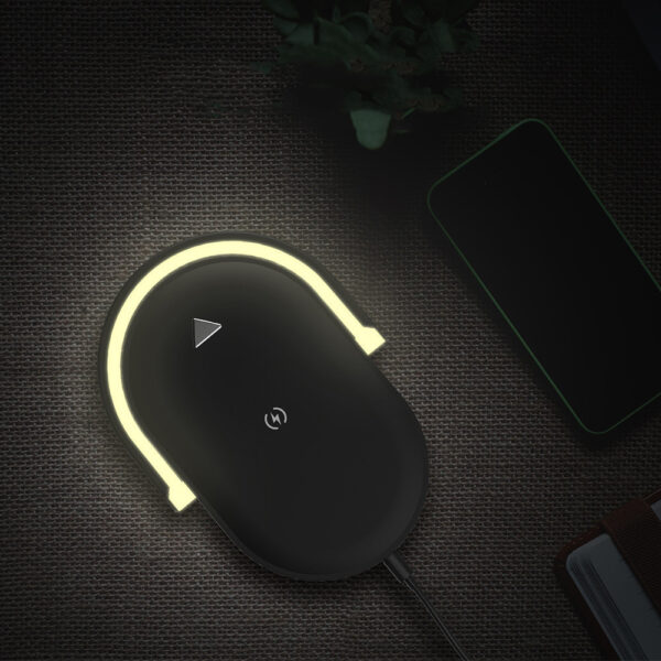 Stonego Foldable Wireless Charging Station: Enjoy fast 15W wireless charging, a convenient LED night light, and space-saving 3-in-1 design. - Image 10