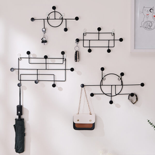 Decorative Iron Hook: Key Hanger & Coat Rack (Punch-free) - Image 8