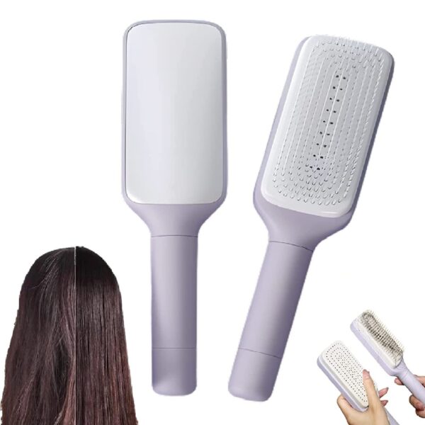 New 4-in-1 Self-Cleaning Anti-Static Massage Hair Brush - Image 6