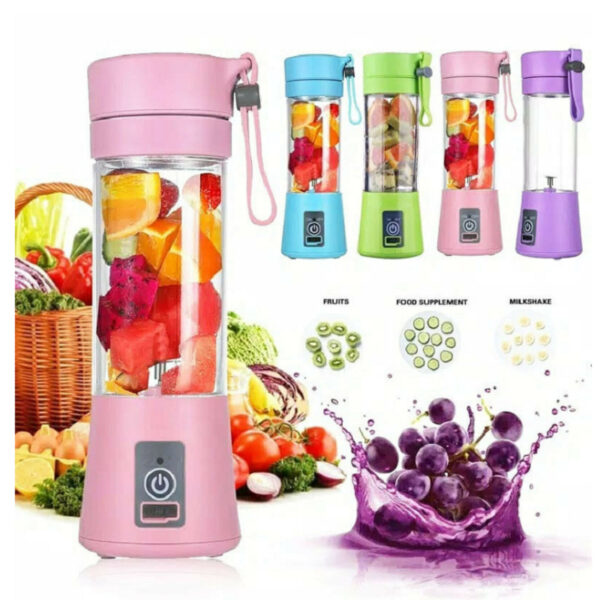 Portable Mini Kitchen Fruit Juice Mixer with USB Rechargeable