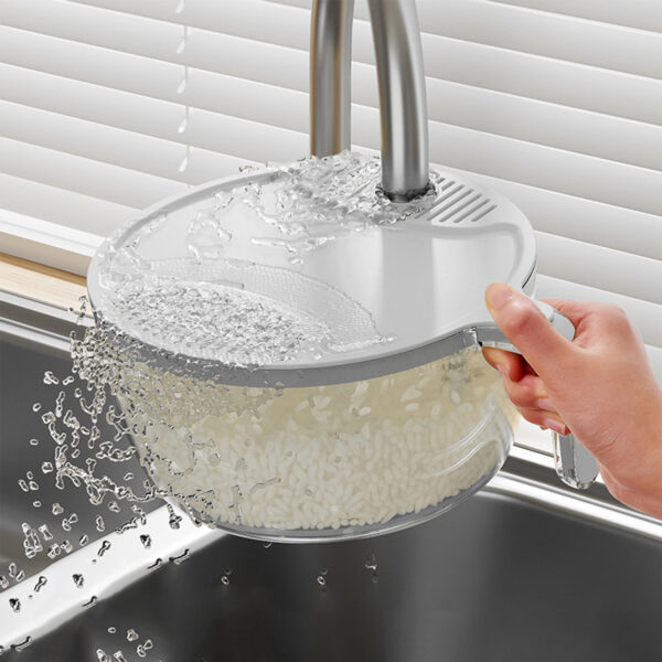 Multipurpose Kitchen Drainage Basin for Washing Rice, Fruits, and Vegetables. - Image 10