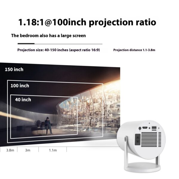 Enjoy Big-Screen Entertainment Anywhere: Portable Home Projector with Autofocus and 180° Projection Angle - Image 4