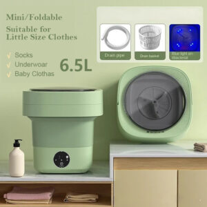 Mini Foldable Washing Machine for Travel & Dorm Use