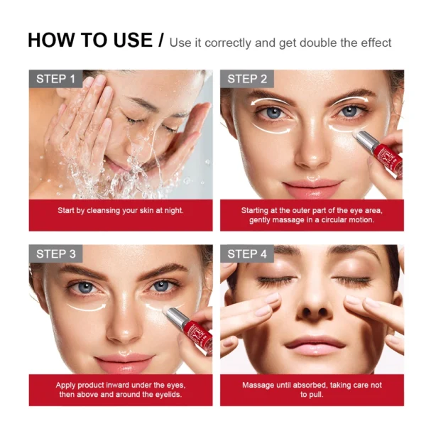 Retinol Eye Cream Lightening Dark Circles Firming Skin Instant Eye Repair Serum Stick for women Women Eyes Care - Image 5